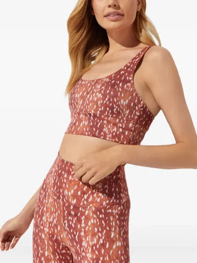 Beach Riot Leach Strappy Top In Brown