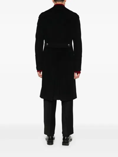 Tagliatore Double-breasted Coat In Black