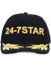 Dsquared2 24-7 Star Embroidered Baseball Cap In Blue