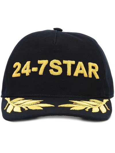 Dsquared2 24-7 Star Embroidered Baseball Cap In Black | ModeSens