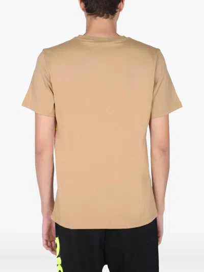 Disclaimer T-shirt With Screen Print In Brown