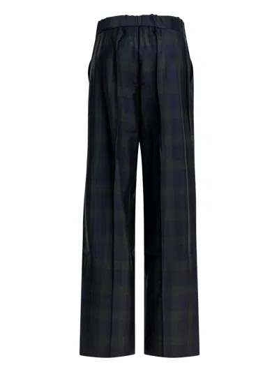 Sa Su Phi Wool Tailored Pants In Blue