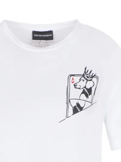Emporio Armani Graphic-print T-shirt In White