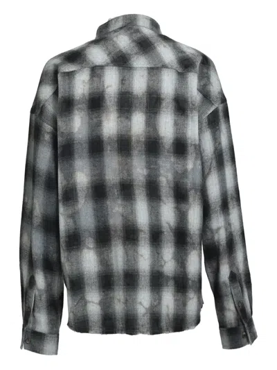 Breath Check-pattern Shirt In Black