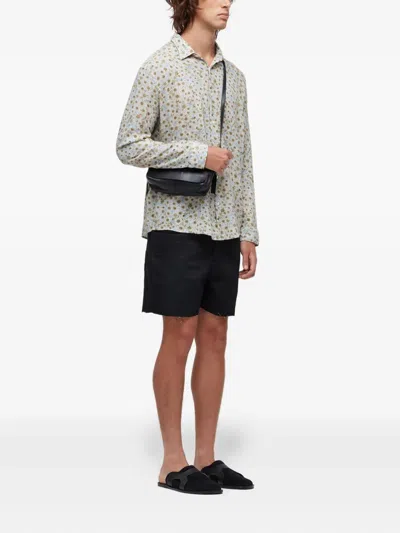 Osklen Floral-print Long-sleeve Shirt In Blue