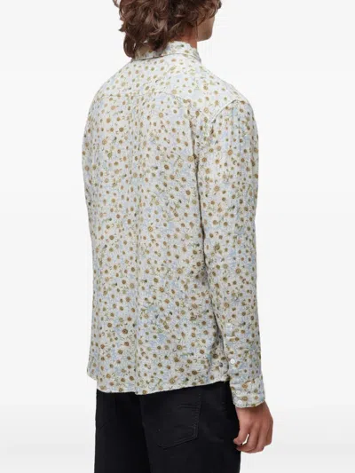 Osklen Floral-print Long-sleeve Shirt In Blue