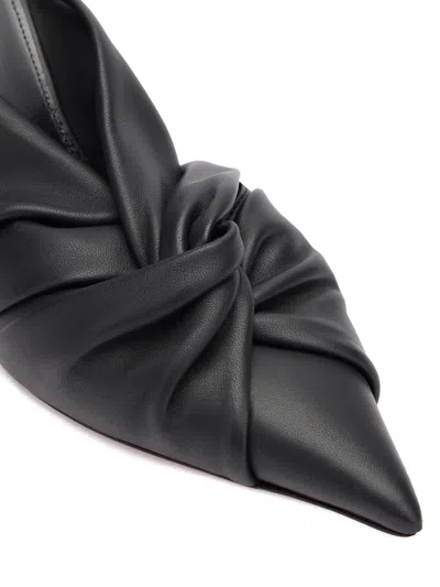 Roberto Cavalli Twisted Mules In Black