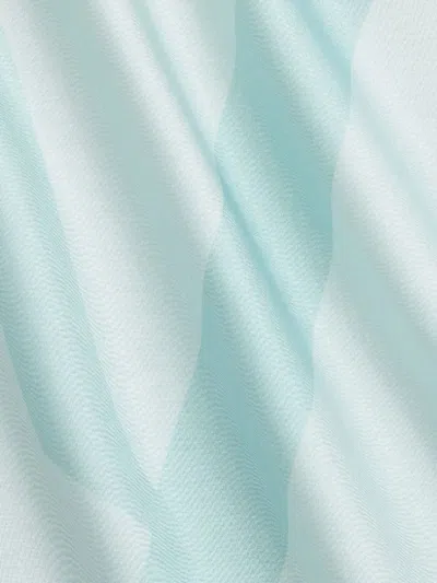 Ralph Lauren Tonal-logo Silk Scarf In Blue