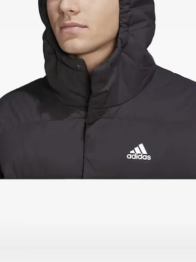 Adidas Originals Hooded Plain Weave Jacket In Black