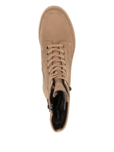 Tamaris Lace-up Fastening Boots In Neutral