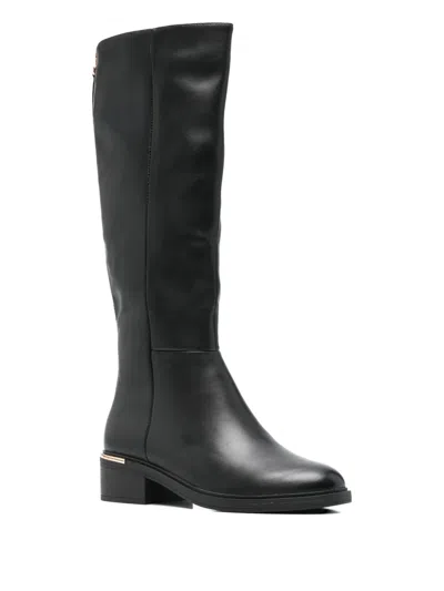 Exe' Zip Detail Boots In Black