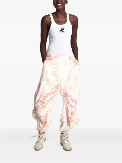 One Teaspoon Draped Snakeskin-print Trousers In White