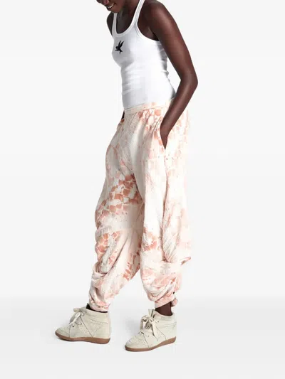 One Teaspoon Draped Snakeskin-print Trousers In White