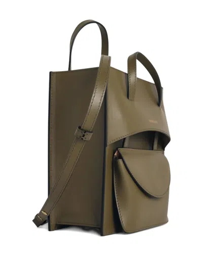 Hidesins Flap J Premiere Muchio-coloured Leather Bag In Green