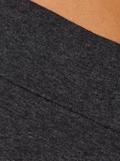 Norma Kamali Flat-front Cropped Trousers In Gray