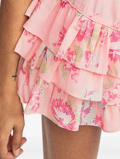Loveshackfancy Ruffled Mini Skirt In Pink | ModeSens