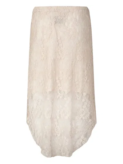 Baum Und Pferdgarten Selmo Floral-lace Midi Skirt In Neutral