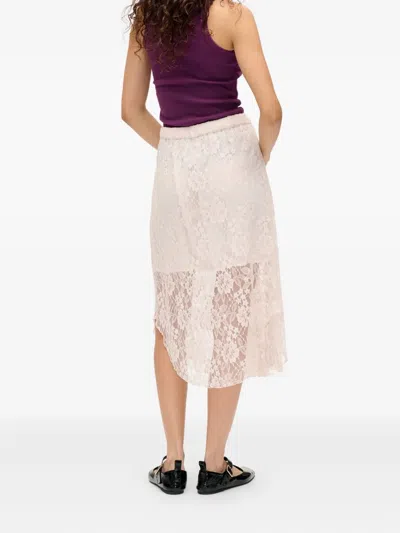 Baum Und Pferdgarten Selmo Floral-lace Midi Skirt In Neutral