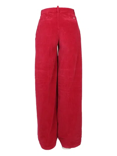 Dsquared2 Corduroy Trousers In Red