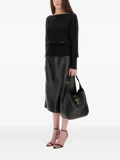 Tom Ford Logo-plaque Sweater In Black