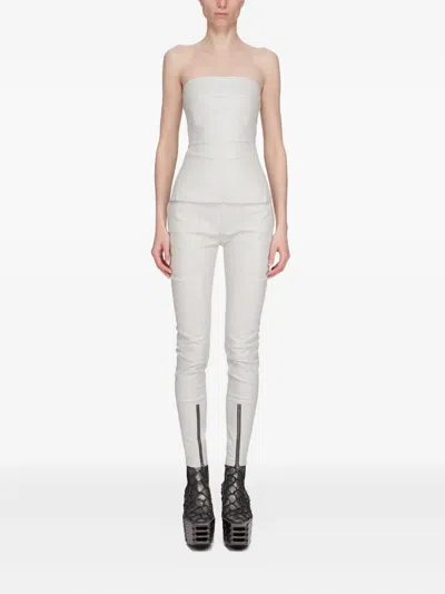 Rick Owens Brown Solid Strapless Top In Brown
