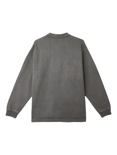 Obey Long-sleeve Polo Shirt In Gray