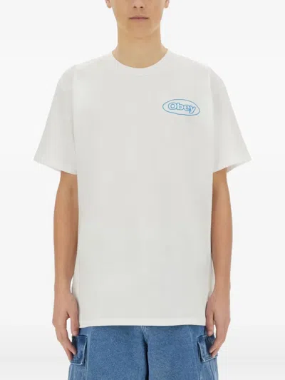 Obey Logo-print T-shirt In White