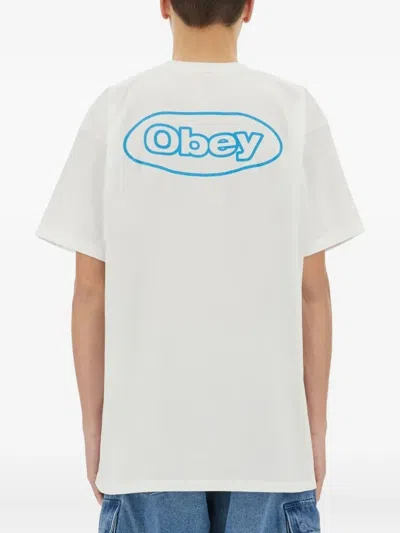 Obey Logo-print T-shirt In White