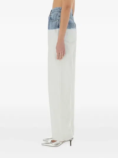 Moschino Two-colour Jeans In Blue