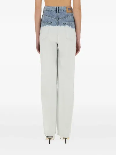 Moschino Two-colour Jeans In Blue