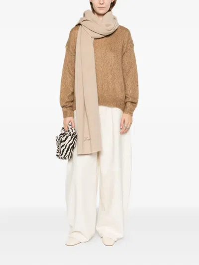 C.t.plage Boat-neck Sweater In Brown