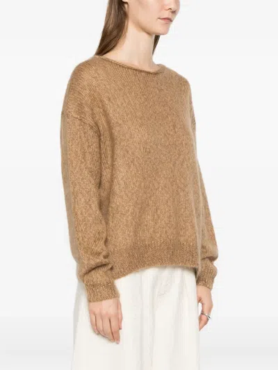 C.t.plage Boat-neck Sweater In Brown