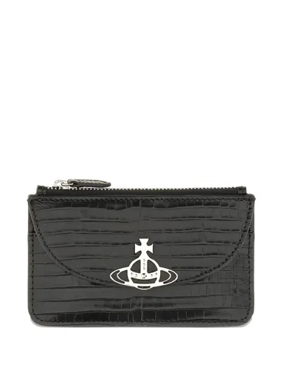 Vivienne Westwood Orb-embossed Wallet In Black