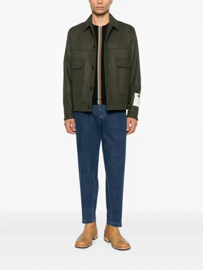 Paul Smith Jersey With Striped Detail In Black