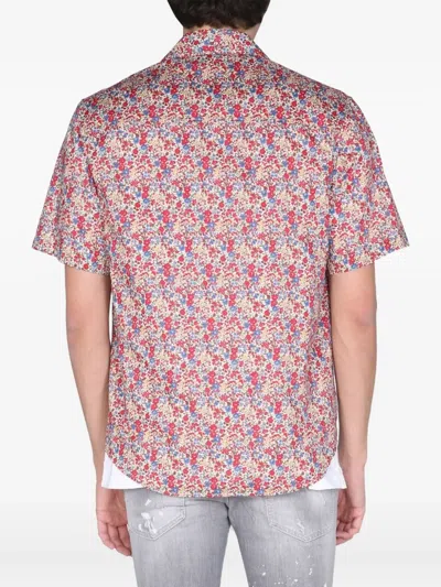 Dsquared2 Floral-print Shirt In Red