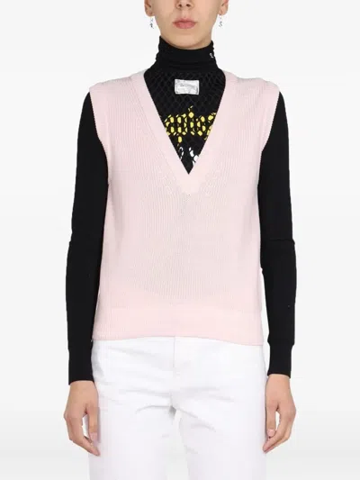 Raf Simons Knitted Vest In Pink