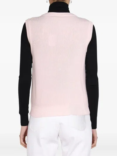 Raf Simons Knitted Vest In Pink