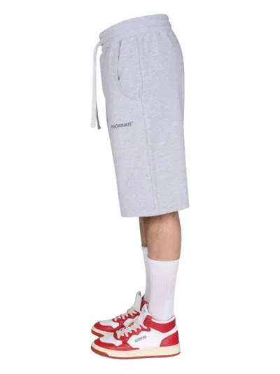 Hinnominate Bermuda With Logo In Gray