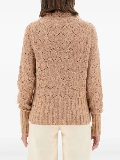 Kiton Textured Knit Turtleneck Shirt With Ribbed Finish In Neutral