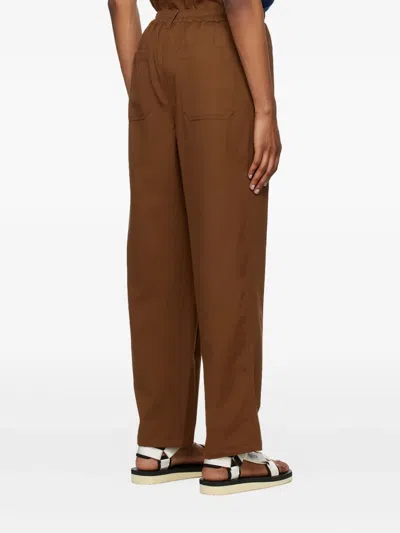 Howlin' Textured Stretch-cotton Trousers In Brown