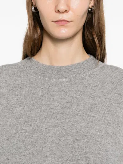 Soft Goat Crew-neck Knitwear In Gray