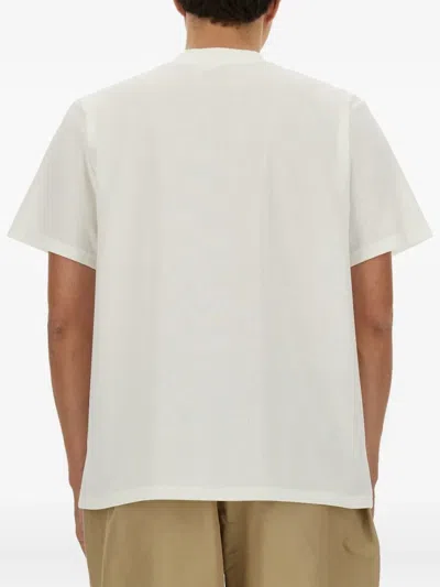 South2 West8 Logo-embroidered T-shirt In White