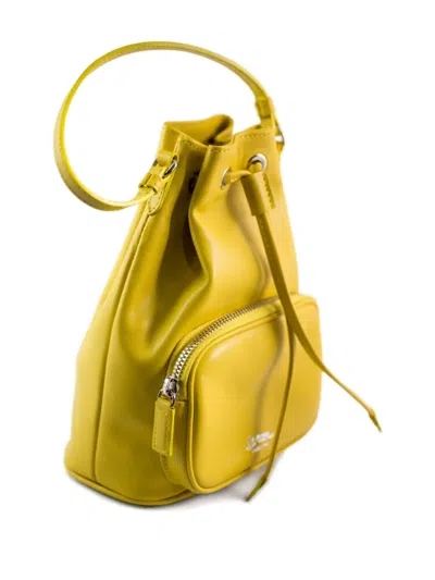 拉链皮质水桶包