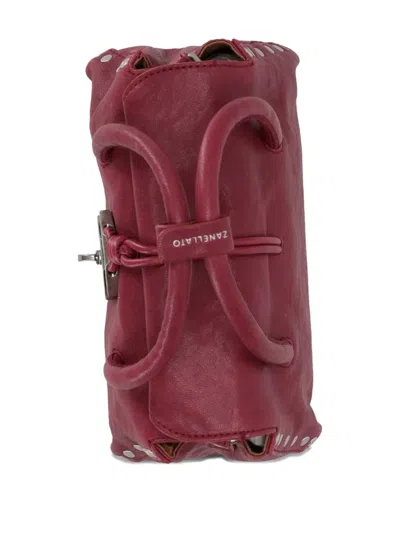 Zanellato Small Dotta Smooth Leather Top Handle Bag In Burgundy