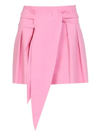 Boutique Moschino Tie-waist Shorts In Pink