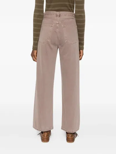 Agolde Button-fly Denim Jeans In Neutral