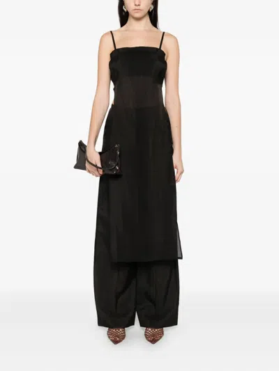 Occleus Kate Silk Pants In Black