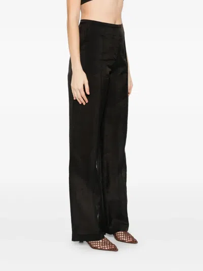 Occleus Kate Silk Pants In Black