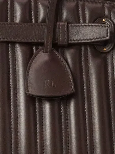 Ralph Lauren Medium Rl50 Quilted Tote Bag In Brown