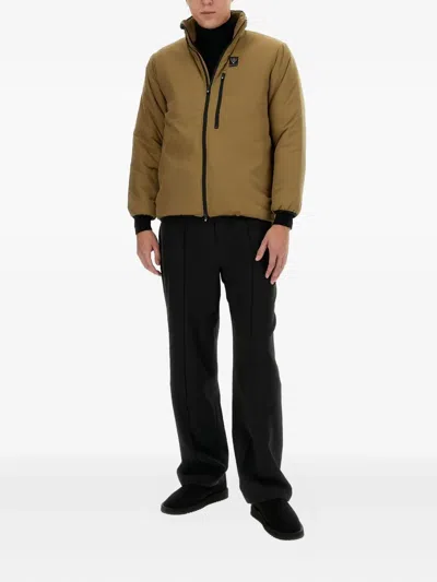 South2 West8 Logo-patch Zip Jacket In Brown